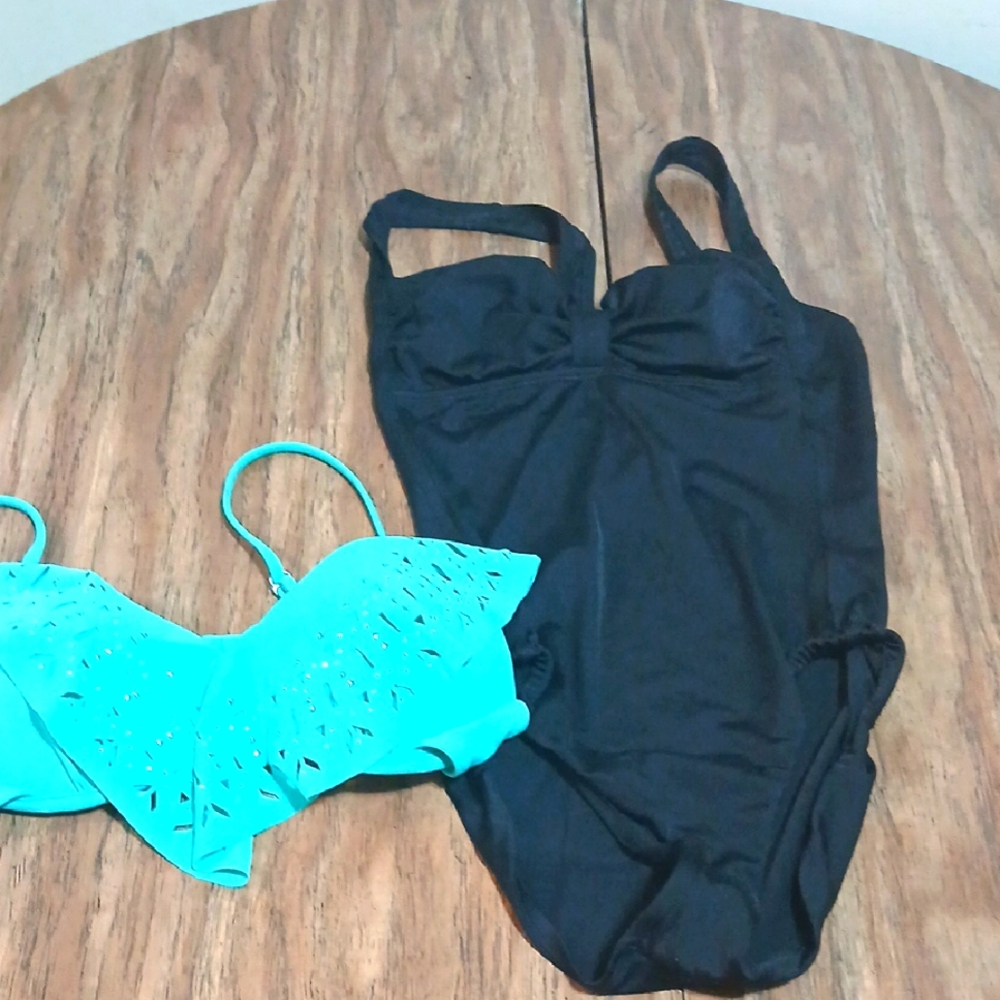 Speedo Black and Aqua Bikinis